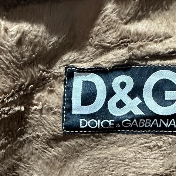 Dolce & Gabbana Faux fur Brown shopper Tote Bag